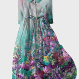 Vestido Floral com Design Degradê