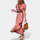 Vestido Romântico com Cinto e Detalhes Bufantes