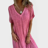 Vestido com Decote em V