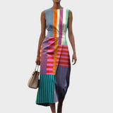 Vestido Sem Mangas com Padrão