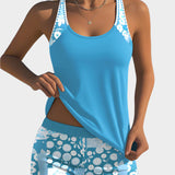 Conjunto de Biquíni em Dois Peças com Padrão Floral