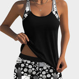 Conjunto de Biquíni em Dois Peças com Padrão Floral