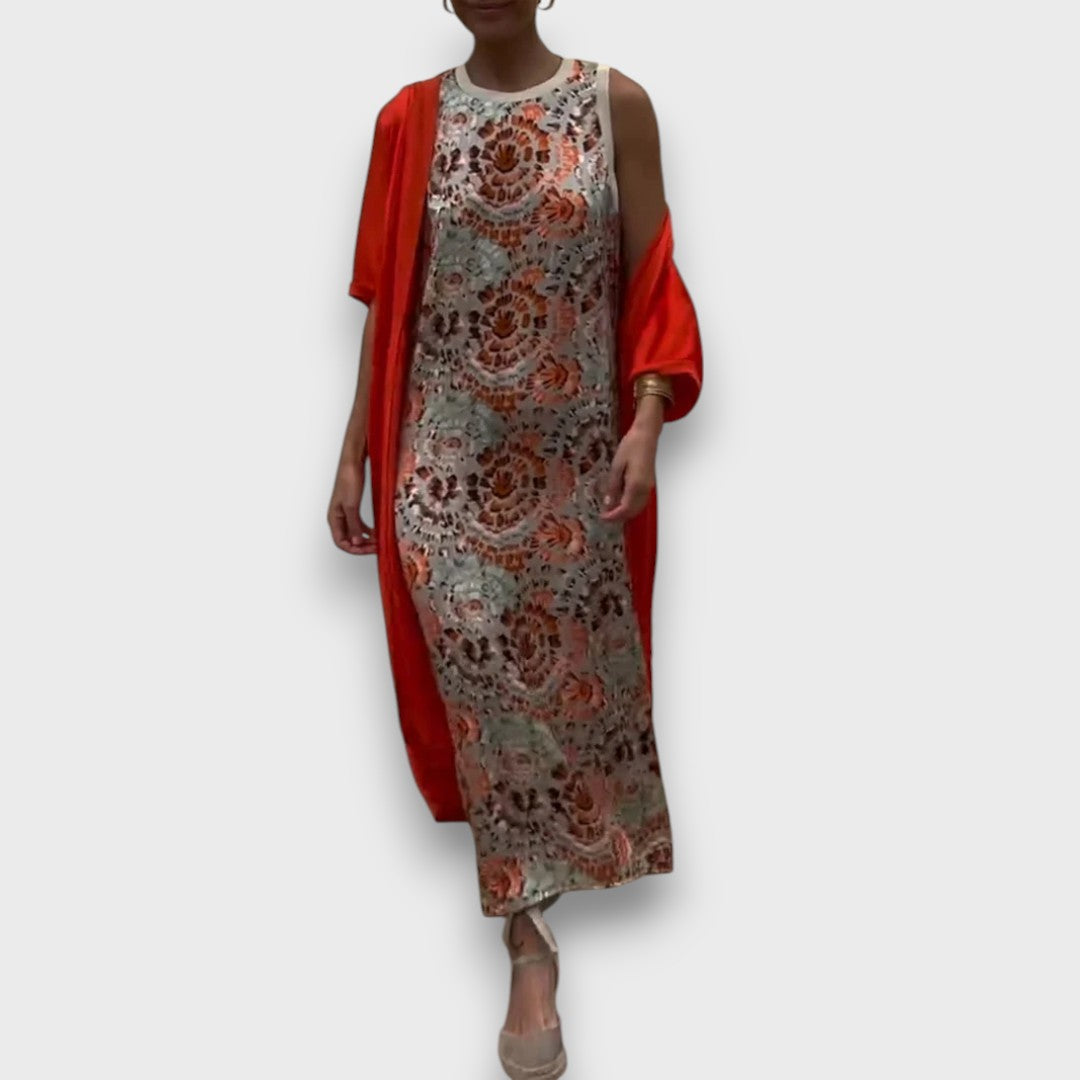 Vestido Maxi com Cardigã