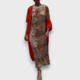 Vestido Maxi com Cardigã