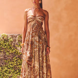 Vestido Maxi Aura Dourada