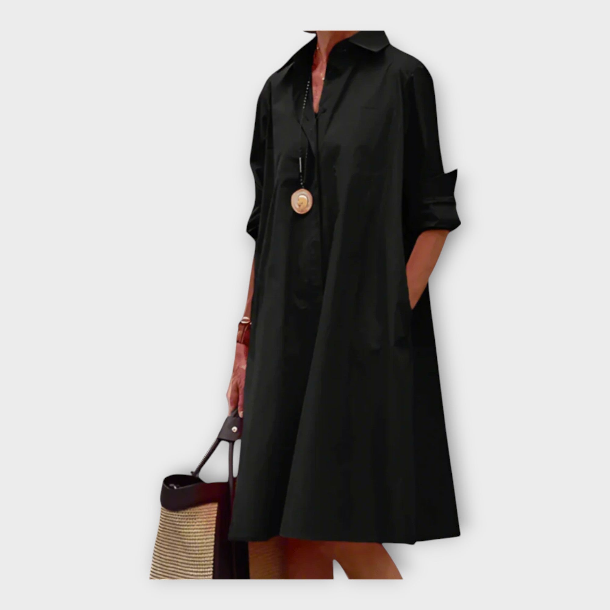 Vestido Polo Elegante em Tecido Premium