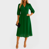 Vestido Arejado de Chiffon de Seda para Aparições Elegantes