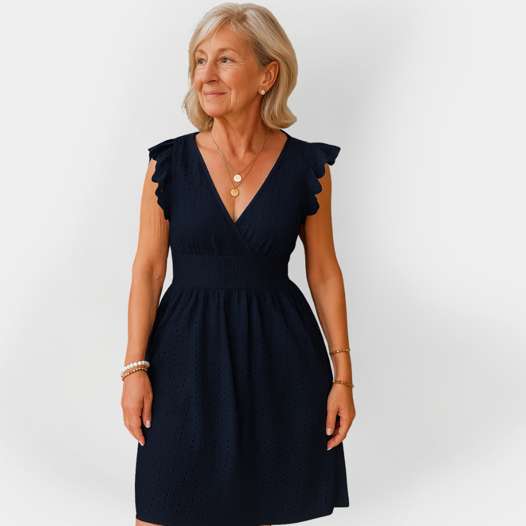 Vestido Impressionante com Cintura Puff