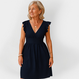 Vestido Impressionante com Cintura Puff