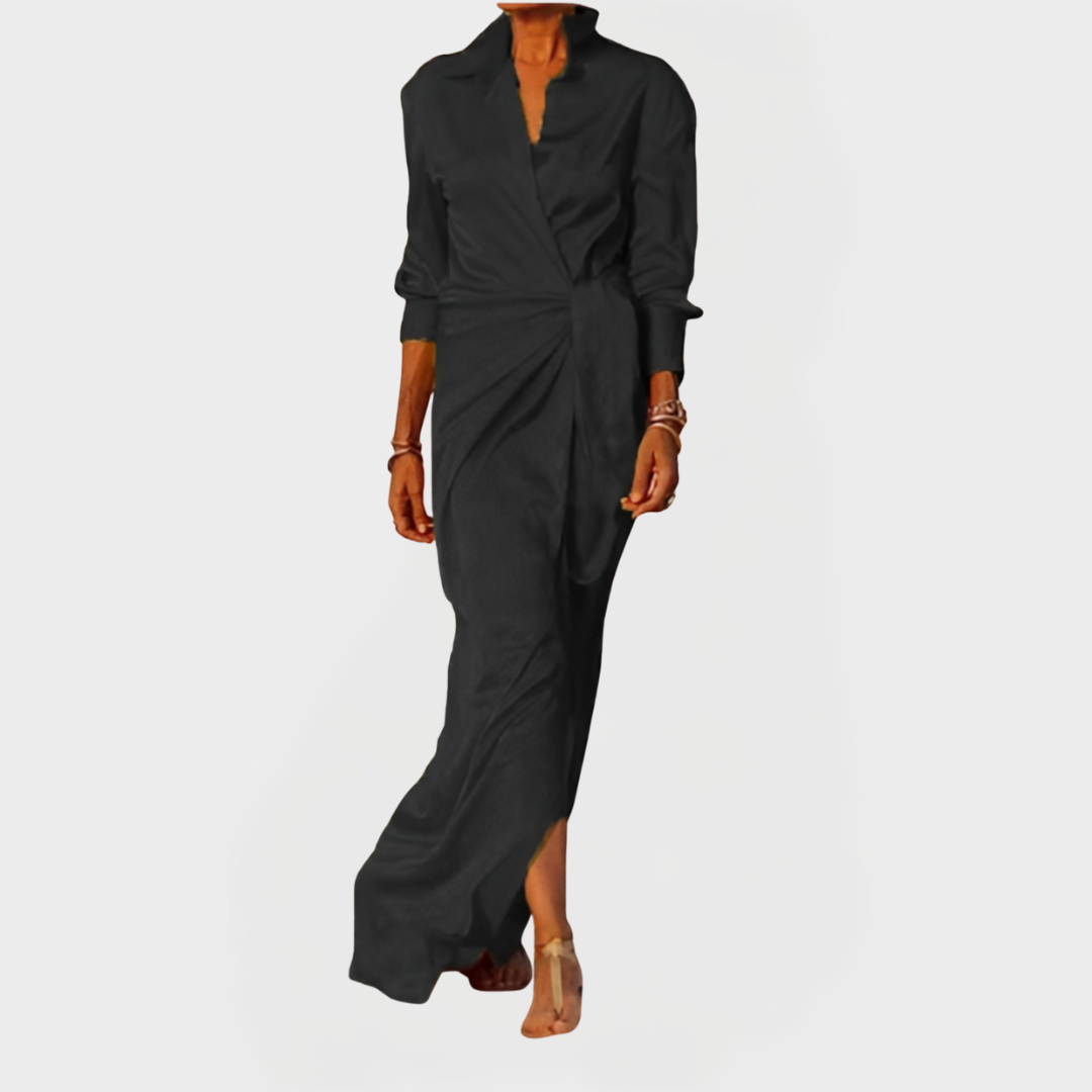 Vestido Longo para Ocasiões Formais com Laço