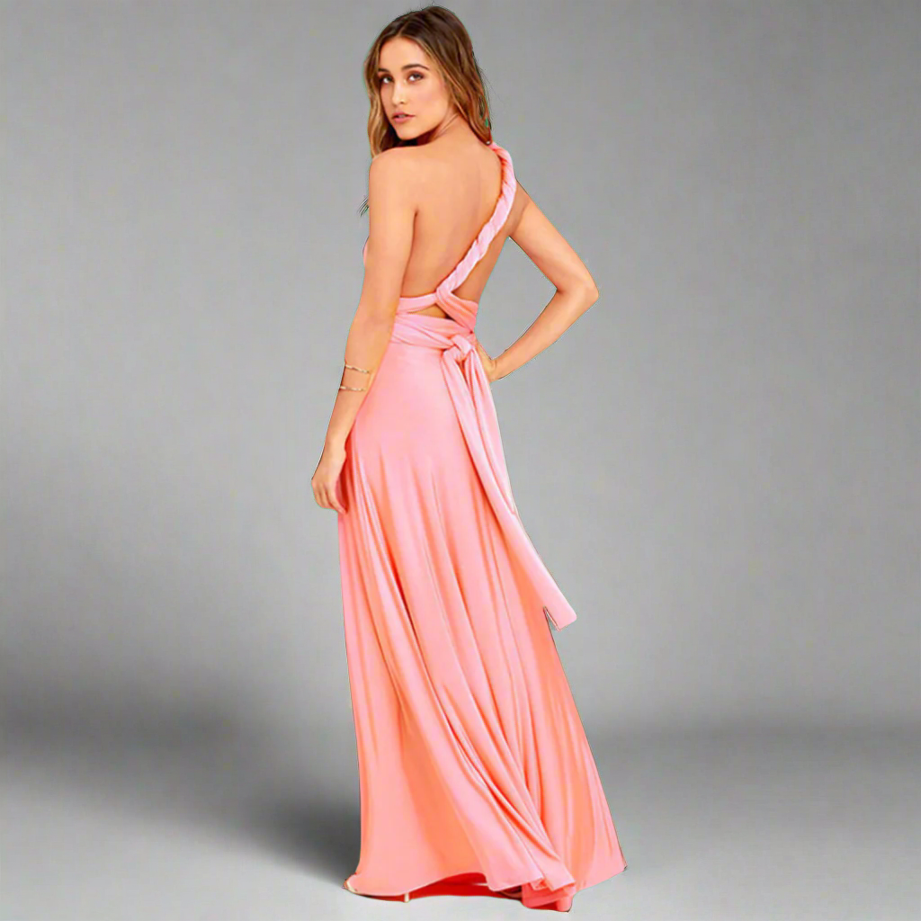 Vestido transformável em tecido de alta qualidade