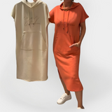 Vestido Diário com Capuz