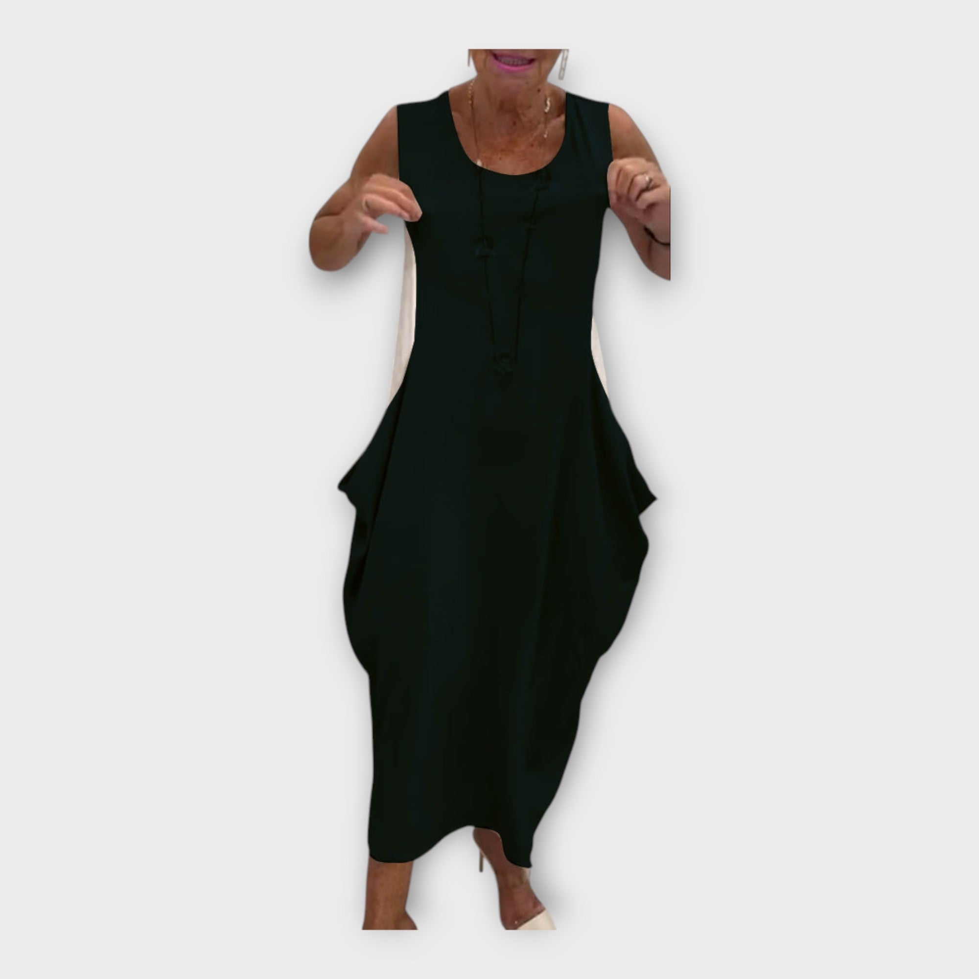 Vestido leve com silhueta moderna e bolsos