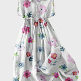 Vestido com Flores de Primavera