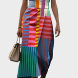 Vestido Sem Mangas com Padrão