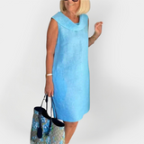 Vestido com Gola Cruzada