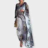 Caftan Maxi com Textura Transparente