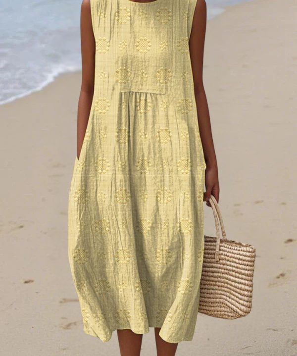 Rosa | Vestido de verão leve e sem mangas