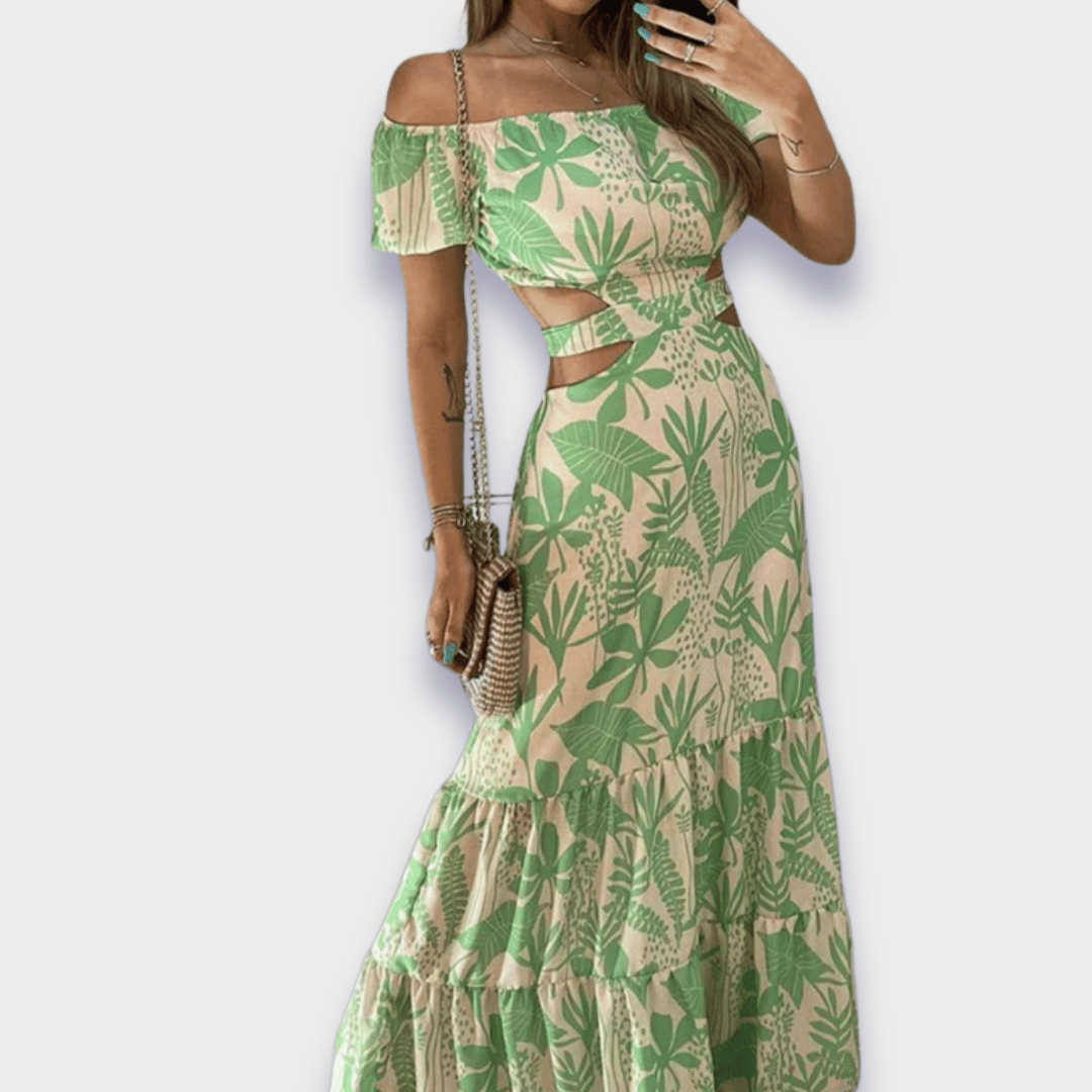 Vestido ajustado com silhueta em tecido luxuoso