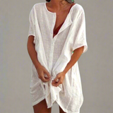 Vestido de verão orgânico em algodão e linho para momentos confortáveis de verão