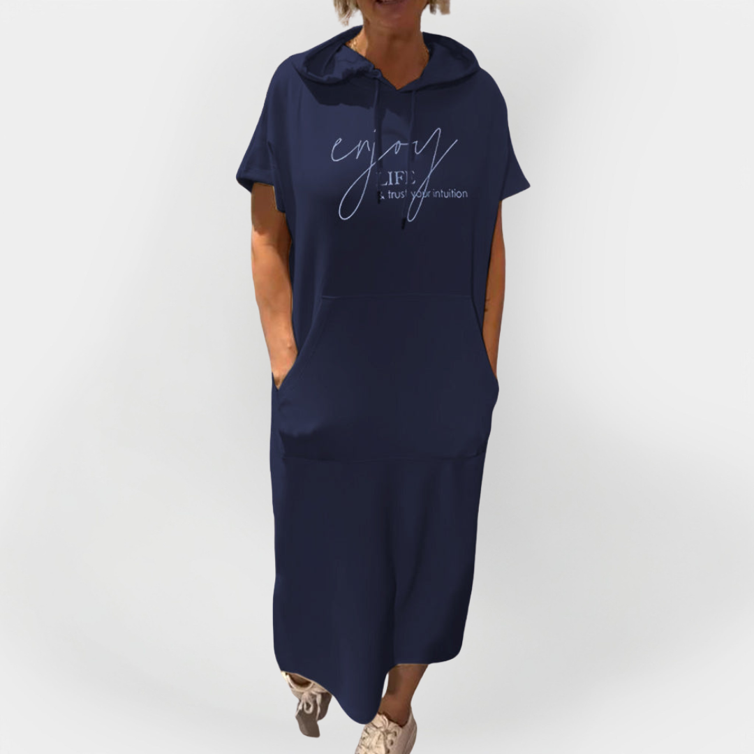 Vestido Diário com Capuz