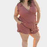 Fato de Banho com Rendas e Suporte para o Peito