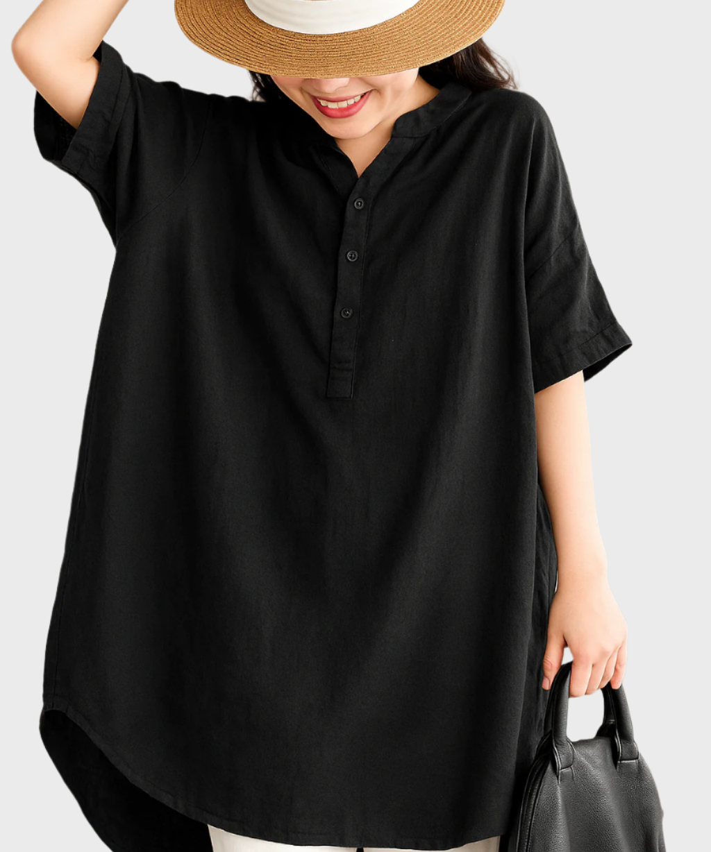 Vestido Camisa de Linho Relaxado