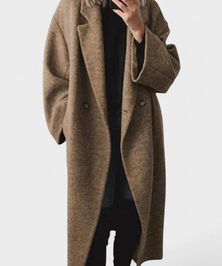 Ditte™ | Casaco de lã longo com design intemporal