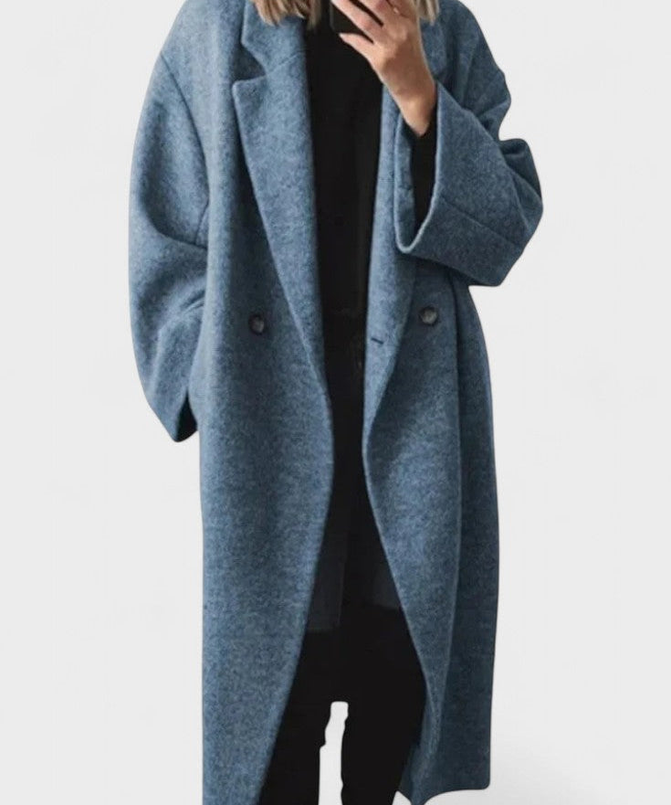 Ditte™ | Casaco de lã longo com design intemporal