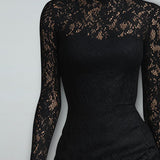 Cláudia – Vestido Midi de Renda Elegante