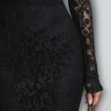 Cláudia – Vestido Midi de Renda Elegante