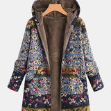 Elena | Casaco Boho Floral de Sherpa