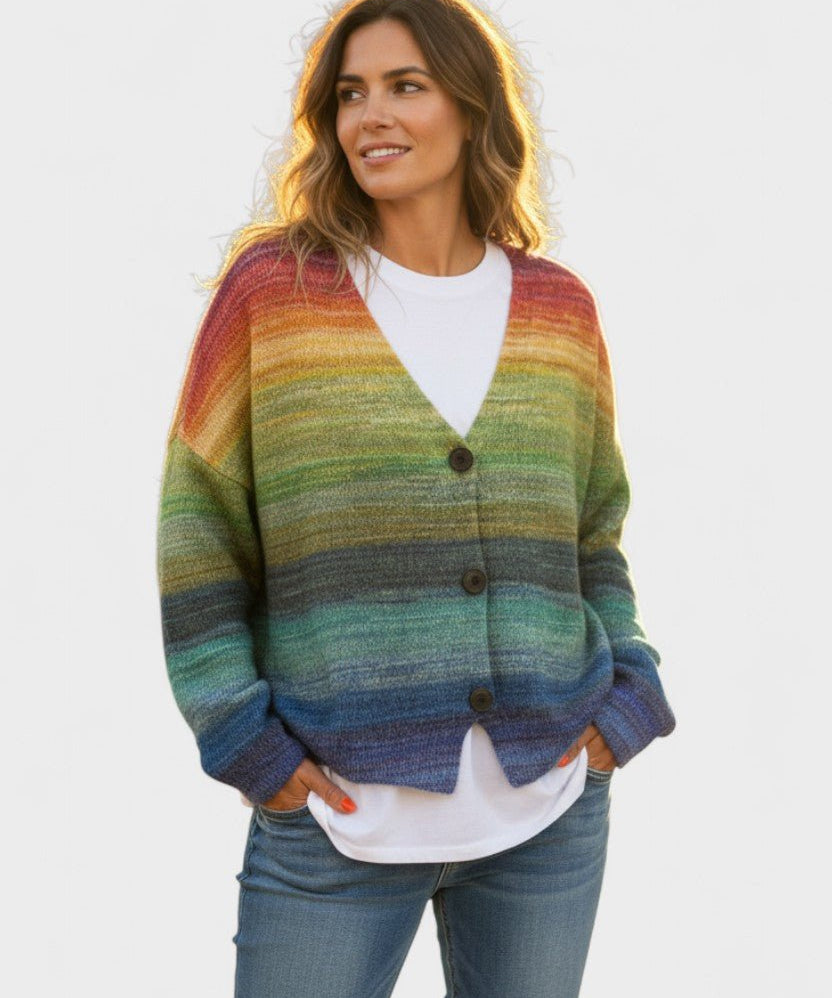 Fran™ | Cardigan vibrante com botões