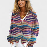 Fran™ | Cardigan vibrante com botões