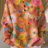 Freja™ - Pullover com padrão floral colorido