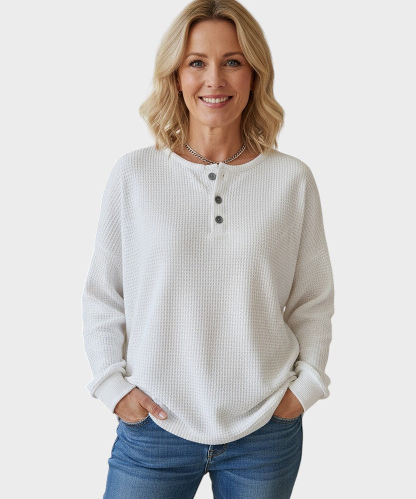 Helle™ | Sweater de Malha Waffle