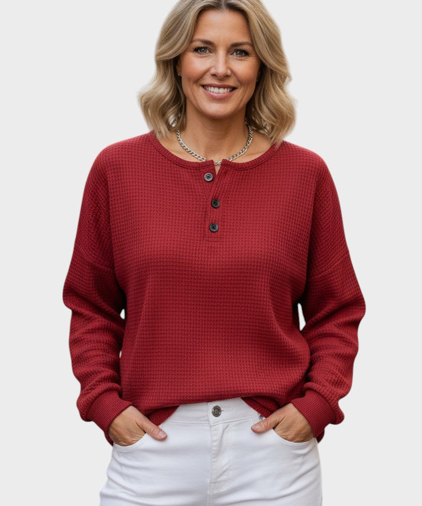Helle™ | Sweater de Malha Waffle