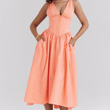 Vestido Midi de Romântica Floral