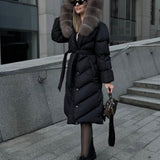 Nova™ | Elegante casaco com gola de pele sintética