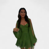 Vestido Romântico de Manga Curta para Qualquer Ocasião