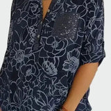 Johanne | Blusa de flores azul