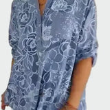 Johanne | Blusa de flores azul