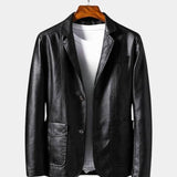 Jonas™ | Casaco de Couro Cor Caramelo