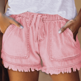 Karen | Calções de Jeans de Cintura Alta