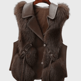 Katrine | Colete de pele elegante
