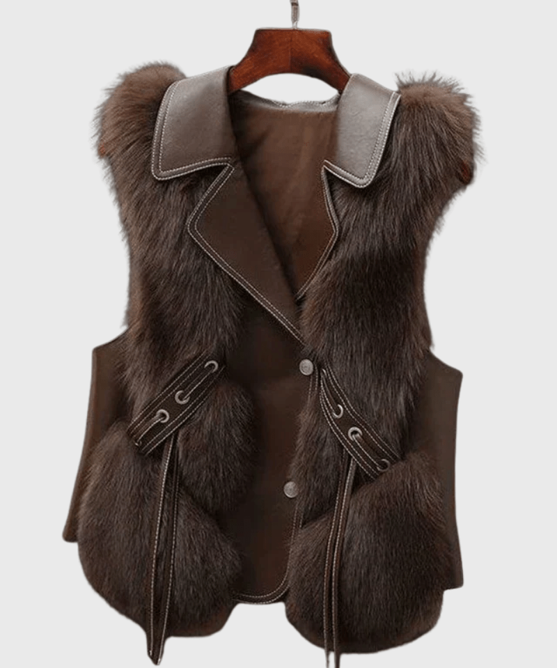 Katrine | Colete de pele elegante