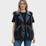 Katrine | Colete de pele elegante