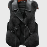 Katrine | Colete de pele elegante