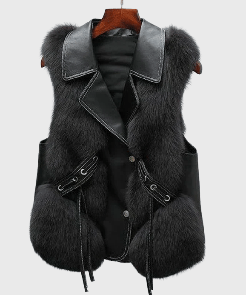 Katrine | Colete de pele elegante