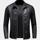 Luca™ | Casaco de Couro Cruzado